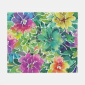 Muster der Blume Fleecedecke (Vorderseite (Horizontal))