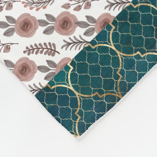 Muster der Blume Fleecedecke (Ecke)