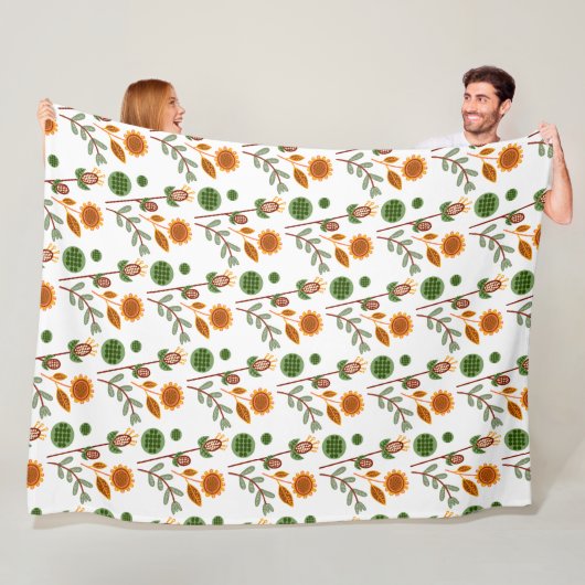 Muster der Blume Fleecedecke (Beispiel)