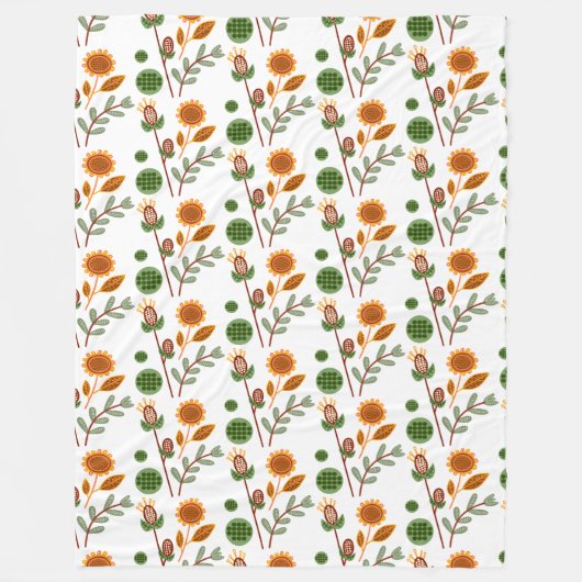 Muster der Blume Fleecedecke (Vorderseite)