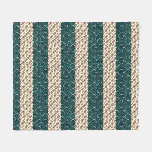 Muster der Blume Fleecedecke (Vorderseite (Horizontal))