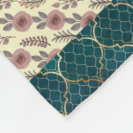 Muster der Blume Fleecedecke (Ecke)