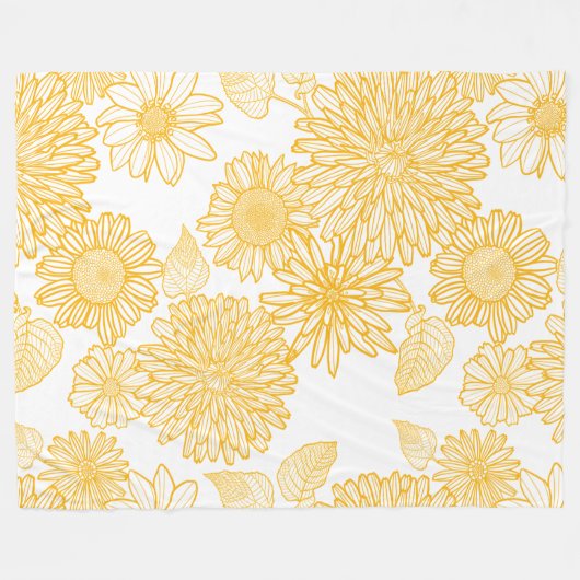 Muster der Blume Fleecedecke (Vorderseite (Horizontal))