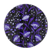 Muster der Blume für die abstrakte Aquarellkarnati Schneidebrett (Vorderseite)