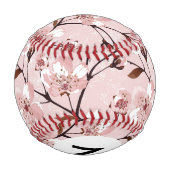 Muster der Blume für Monogram Cherry Blossom Baseball (Rückseite)