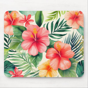 Muster der Blume für tropischen Hibiskus Mousepad