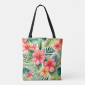 Muster der Blume für tropischen Hibiskus Tasche (Rückseite)