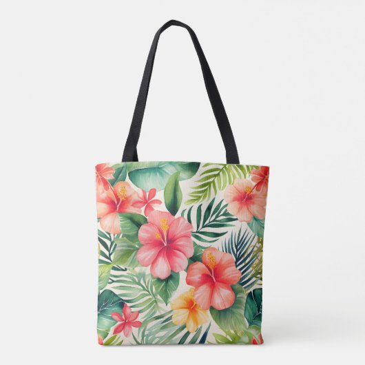 Muster der Blume für tropischen Hibiskus Tasche (Rückseite)