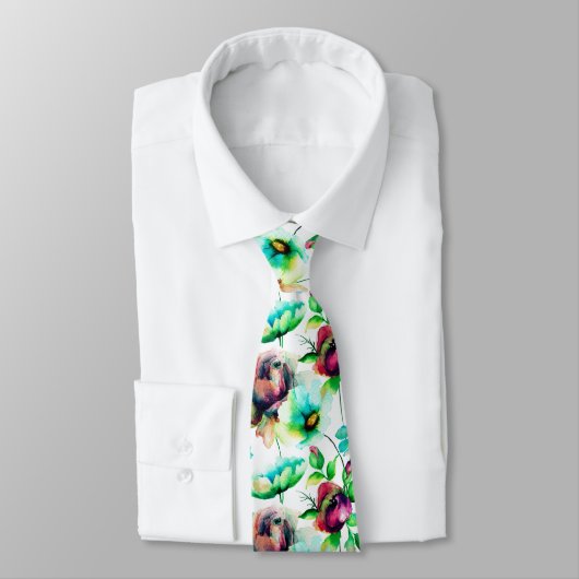 Muster der Blume für Wasserfarben Krawatte (Gebunden)