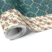 Muster der Blume Geschenkpapier (Rolleneckpunkt)