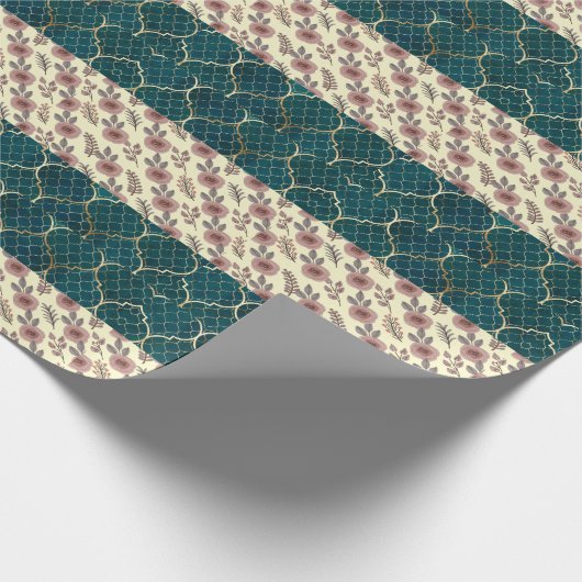 Muster der Blume Geschenkpapier (Ecke)