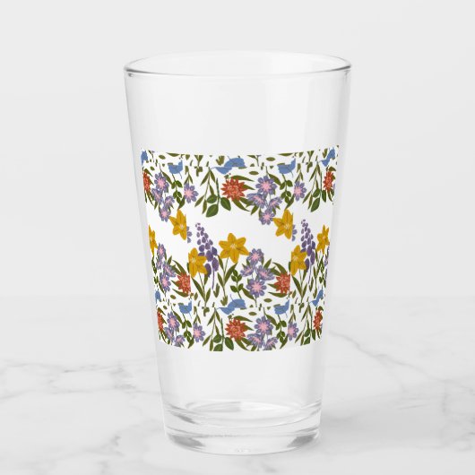 Muster der Blume Glas (Vorderseite)