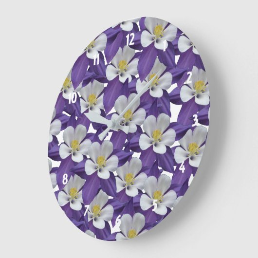 Muster der Blume Große Wanduhr (Winkel)