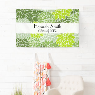 Muster der Blume, grüner Dahlia, Abschluss Banner