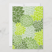 Muster der Blume, grüner Dahlia, Abschluss Einladung (Rückseite)