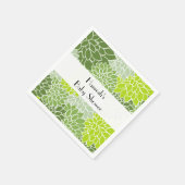 Muster der Blume, grünes Dahlia, Babydusche Serviette (Ecke)