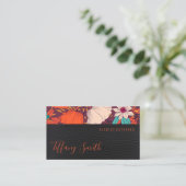 Muster der Blume | Leder Visitenkarte (Stehend Vorderseite)