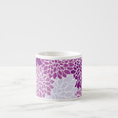 Muster der Blume, Lila Dahlia, Ihr Name Espressotasse (Vorderseite)