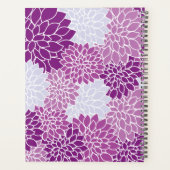 Muster der Blume, Lila Dahlia, Ihr Name Planer (Rückseite)