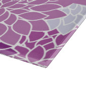 Muster der Blume, Lila Dahlia, Ihr Name Schneidebrett (Ecke)