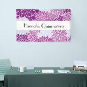Muster der Blume, Lila Dahlia, Quinceanera Banner (Messeveranstaltung)