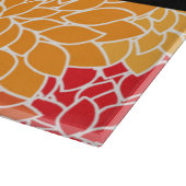 Muster der Blume, Orange Dahlia, Ihr Name Schneidebrett (Ecke)