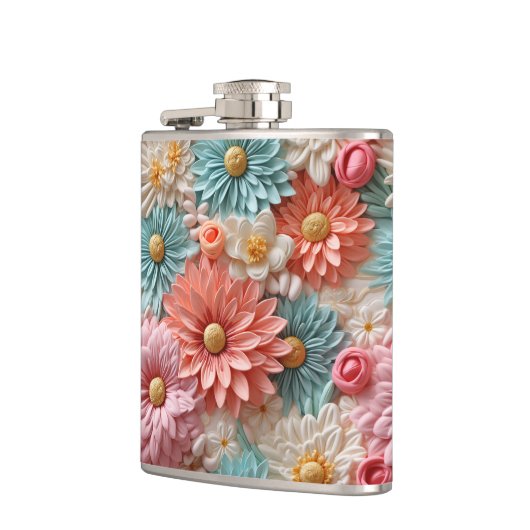 Muster der Blume Pastel Flachmann (Links)