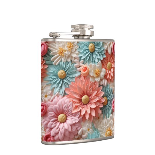 Muster der Blume Pastel Flachmann (Rechts)