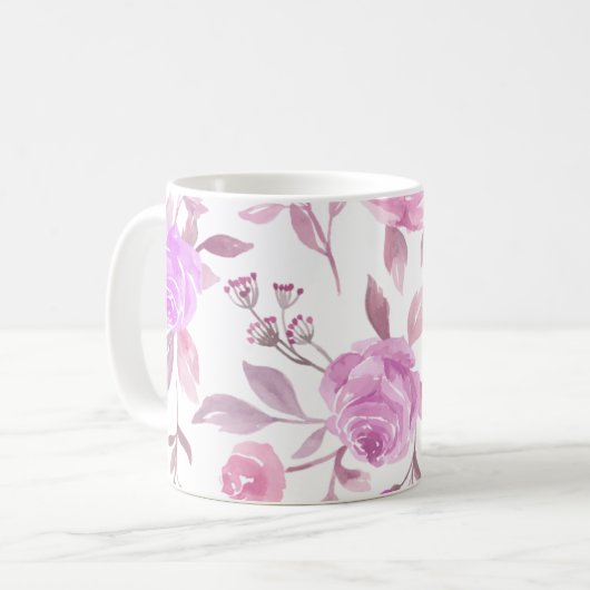 Muster der Blume Pastel Kaffeetasse (Vorderseite Links)