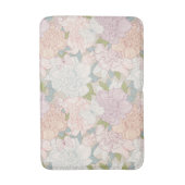 Muster der Blume Pastel Peony & Butterfly Badematte (Vorderseite Vertikal)
