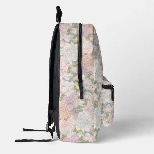 Muster der Blume Pastel Peony & Butterfly Bedruckter Rucksack (Links)