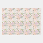 Muster der Blume Pastel Peony & Butterfly Geschenkpapier Set (Vorderseite)