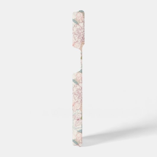 Muster der Blume Pastel Peony & Butterfly iPhone Hülle (Rechte Seite)