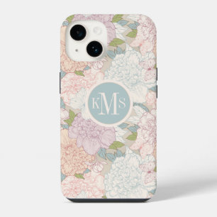 Muster der Blume Pastel Peony & Butterfly iPhone 14 Hülle
