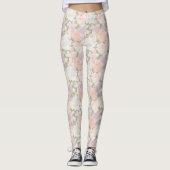 Muster der Blume Pastel Peony & Butterfly Leggings (Vorderseite)