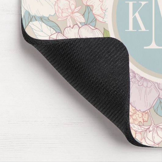 Muster der Blume Pastel Peony & Butterfly Mousepad (Ecke)