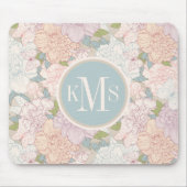 Muster der Blume Pastel Peony & Butterfly Mousepad (Vorne)