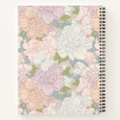 Muster der Blume Pastel Peony & Butterfly Notizblock (Rückseite)