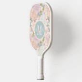 Muster der Blume Pastel Peony & Butterfly Pickleball Schläger (Links)