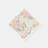 Muster der Blume Pastel Peony & Butterfly Serviette (Ecke)
