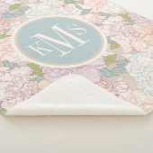 Muster der Blume Pastel Peony & Butterfly Sherpadecke (3/4)
