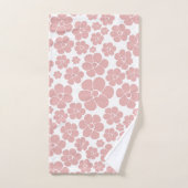 Muster der Blume - Rosa und Weiß Badhandtuch Set (Handtuch)