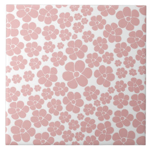 Muster der Blume - Rosa und Weiß Fliese