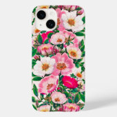Muster der Blume Rosa und Weiße Wilde Rose Case-Mate iPhone Hülle (Rückseite)