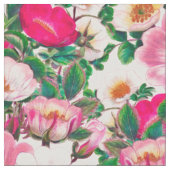 Muster der Blume Rosa und Weiße Wilde Rose Stoff (Nahaufnahme)