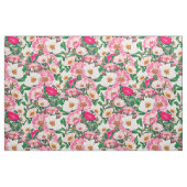 Muster der Blume Rosa und Weiße Wilde Rose Stoff (Fat Quarter (45,7 x 55,9 cm))