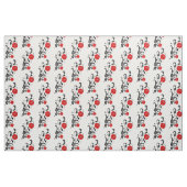 Muster der Blume Rot und Schwarz Stoff (Yard (91,4 cm))