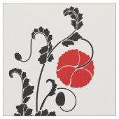 Muster der Blume Rot und Schwarz Stoff (Nahaufnahme)