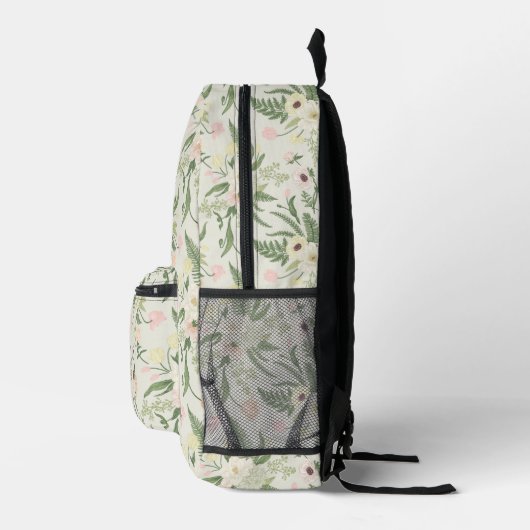 Muster der Blume "Soft Minze Green Garden" Bedruckter Rucksack (Rechts)
