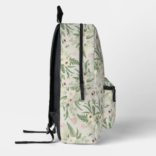Muster der Blume "Soft Minze Green Garden" Bedruckter Rucksack (Links)